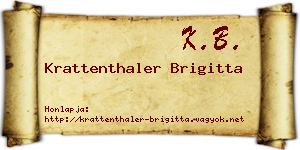 Krattenthaler Brigitta névjegykártya