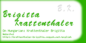 brigitta krattenthaler business card